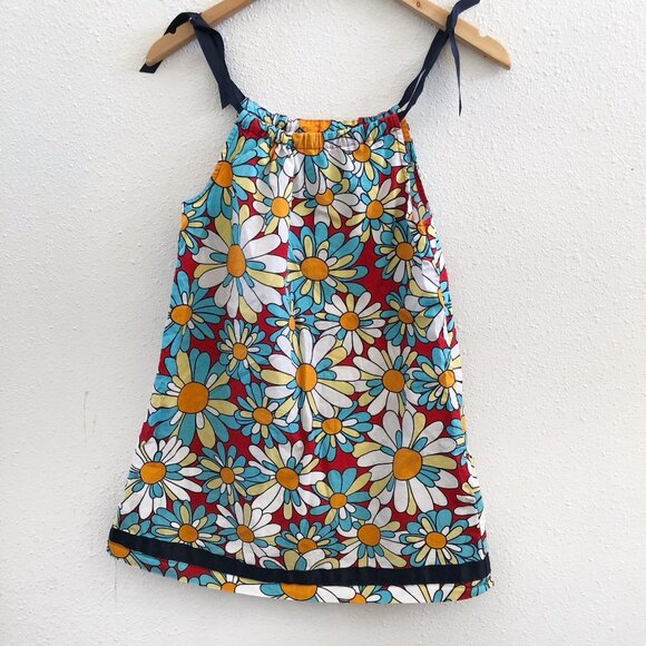 HANNA ANDERSSON Floral Sleeveless A-Line Dress Size 6/7= 120cm - Picture 1 of 9
